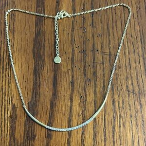 Stella & Dot Gold Tone Necklace with Crystal Accents